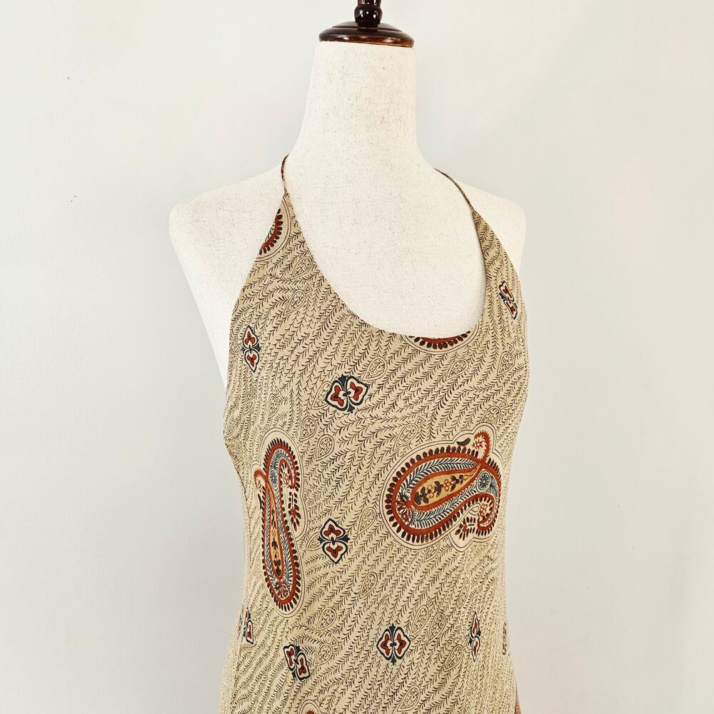 Y2k Silk Ralph Lauren Maxi Dress Halter Fairycore Boho - Size Small - Picture 5 of 8